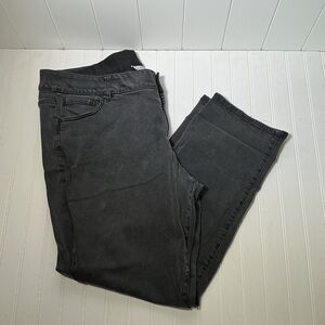 Lane Bryant Woman's Plus Size 28 Black Denim Jeans Straight Leg